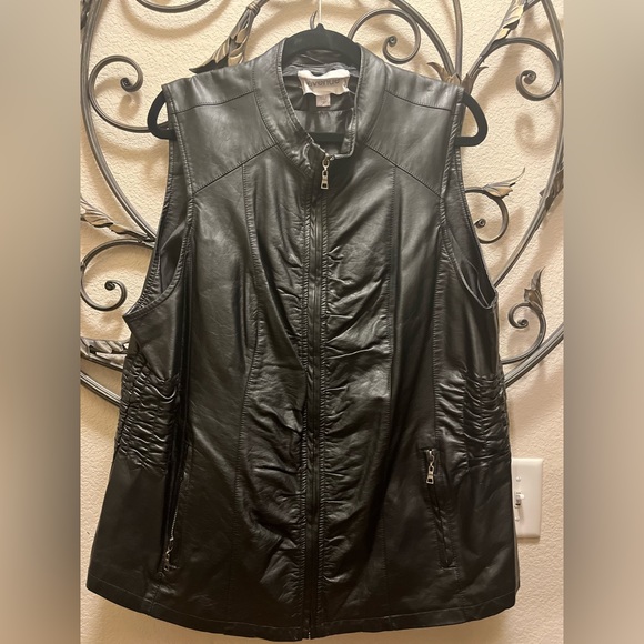 Avenue Jackets & Blazers - Black Faux Leather Vest
